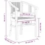 Juego de comedor para jardín 3 pzas madera maciza de teca de vidaXL, Conjuntos de jardín - Ref: Foro24-3155753, Precio: 393,9...
