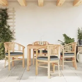 5-piece solid teak wood garden dining set by vidaXL, Garden sets - Ref: Foro24-3155758, Price: 797,34 €, Discount: %