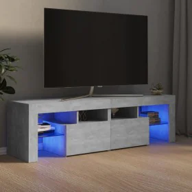 TV stand with LED lights in concrete gray, 140x36.5x40 cm by vidaXL, TV Furniture - Ref: Foro24-804368, Price: 93,90 €, Disco...