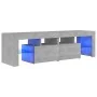 TV stand with LED lights in concrete gray, 140x36.5x40 cm by vidaXL, TV Furniture - Ref: Foro24-804368, Price: 93,90 €, Disco...