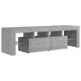 Mueble de TV con luces LED gris hormigón 140x36,5x40 cm de vidaXL, Muebles TV - Ref: Foro24-804368, Precio: 93,90 €, Descuent...