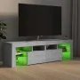 TV stand with LED lights in concrete gray, 140x36.5x40 cm by vidaXL, TV Furniture - Ref: Foro24-804368, Price: 93,90 €, Disco...