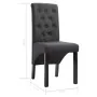 Sillas de comedor 6 unidades tela gris oscuro de vidaXL, Sillas de comedor - Ref: Foro24-276966, Precio: 577,29 €, Descuento: %