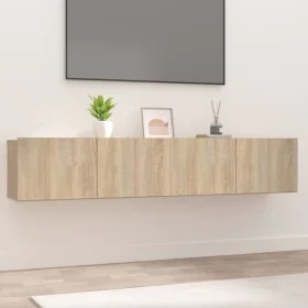 Muebles de TV 2 uds madera ingeniería roble Sonoma 80x30x30 cm de vidaXL, Muebles TV - Ref: Foro24-804538, Precio: 76,07 €, D...