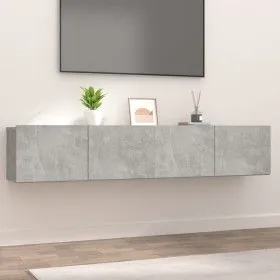Muebles de TV 2 uds madera ingeniería gris hormigón 80x30x30 cm de vidaXL, Muebles TV - Ref: Foro24-804539, Precio: 78,54 €, ...