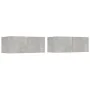 Muebles de TV 2 uds madera ingeniería gris hormigón 80x30x30 cm de vidaXL, Muebles TV - Ref: Foro24-804539, Precio: 78,54 €, ...