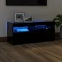 TV cabinet with LED lights black 90x35x40 cm by vidaXL, TV Furniture - Ref: Foro24-804383, Price: 69,55 €, Discount: %