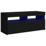 TV cabinet with LED lights black 90x35x40 cm by vidaXL, TV Furniture - Ref: Foro24-804383, Price: 69,55 €, Discount: %