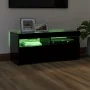 TV cabinet with LED lights black 90x35x40 cm by vidaXL, TV Furniture - Ref: Foro24-804383, Price: 69,55 €, Discount: %