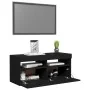 TV cabinet with LED lights black 90x35x40 cm by vidaXL, TV Furniture - Ref: Foro24-804383, Price: 69,55 €, Discount: %