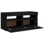 TV cabinet with LED lights black 90x35x40 cm by vidaXL, TV Furniture - Ref: Foro24-804383, Price: 69,55 €, Discount: %