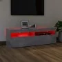 Mueble de TV con luces LED gris hormigón 120x35x40 cm de vidaXL, Muebles TV - Ref: Foro24-804377, Precio: 73,51 €, Descuento: %