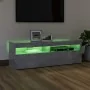 Mueble de TV con luces LED gris hormigón 120x35x40 cm de vidaXL, Muebles TV - Ref: Foro24-804377, Precio: 73,51 €, Descuento: %