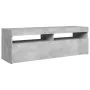 Mueble de TV con luces LED gris hormigón 120x35x40 cm de vidaXL, Muebles TV - Ref: Foro24-804377, Precio: 73,51 €, Descuento: %