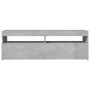Mueble de TV con luces LED gris hormigón 120x35x40 cm de vidaXL, Muebles TV - Ref: Foro24-804377, Precio: 73,51 €, Descuento: %