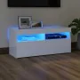 Mueble de TV con luces LED blanco 90x35x40 cm de vidaXL, Muebles TV - Ref: Foro24-804382, Precio: 63,39 €, Descuento: %