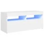 Mueble de TV con luces LED blanco 90x35x40 cm de vidaXL, Muebles TV - Ref: Foro24-804382, Precio: 63,39 €, Descuento: %