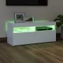 Mueble de TV con luces LED blanco 90x35x40 cm de vidaXL, Muebles TV - Ref: Foro24-804382, Precio: 63,39 €, Descuento: %