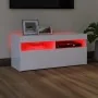 Mueble de TV con luces LED blanco 90x35x40 cm de vidaXL, Muebles TV - Ref: Foro24-804382, Precio: 63,39 €, Descuento: %