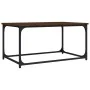Mesa de centro madera y hierro roble marrón 80x50x40 cm de vidaXL, Mesas de centro - Ref: Foro24-823296, Precio: 41,83 €, Des...