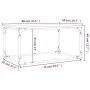 Mesa de centro madera y hierro roble marrón 80x50x40 cm de vidaXL, Mesas de centro - Ref: Foro24-823296, Precio: 41,83 €, Des...