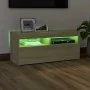 Mueble de TV con luces LED roble Sonoma 90x35x40 cm de vidaXL, Muebles TV - Ref: Foro24-804385, Precio: 60,02 €, Descuento: %