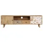 Mueble de TV de madera maciza de mango 140x30x40 cm de vidaXL, Muebles TV - Ref: Foro24-249856, Precio: 297,54 €, Descuento: %