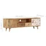 Mueble de TV de madera maciza de mango 140x30x40 cm de vidaXL, Muebles TV - Ref: Foro24-249856, Precio: 297,54 €, Descuento: %