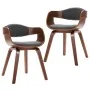 Dining chairs 2 units curved wood and gray fabric by vidaXL, dining chairs - Ref: Foro24-287389, Price: 331,02 €, Discount: %
