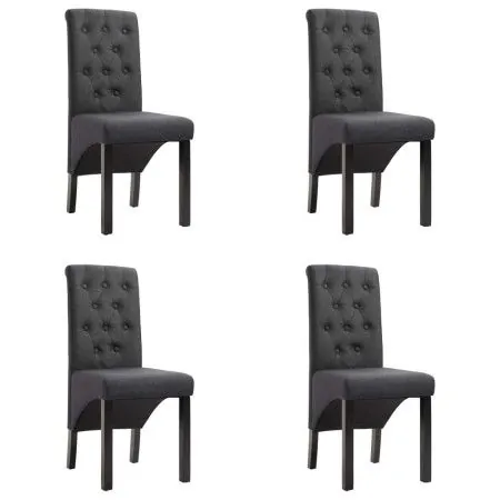 Sillas de comedor 4 unidades tela gris oscuro de vidaXL, Sillas de comedor - Ref: Foro24-276965, Precio: 386,44 €, Descuento: %