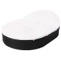 Tumbona de jardín con cojines de ratán sintético negro de vidaXL, Camas para exteriores - Ref: Foro24-42940, Precio: 302,63 €...