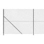 Drahtzaun mit anthrazitgrauem Flansch 2,2x25 m von vidaXL, Zaunpaneele - Ref: Foro24-153999, Preis: 182,79 €, Rabatt: %