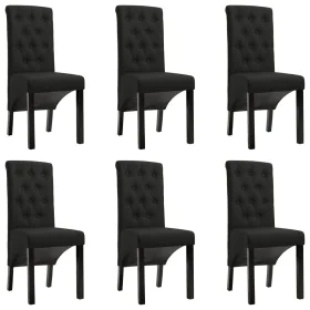 Sillas de comedor 6 unidades de tela negra de vidaXL, Sillas de comedor - Ref: Foro24-276976, Precio: 546,27 €, Descuento: %