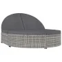 Tumbona para 2 personas con cojines ratán sintético gris de vidaXL, Camas para exteriores - Ref: Foro24-48127, Precio: 426,16...