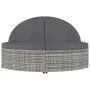 Tumbona para 2 personas con cojines ratán sintético gris de vidaXL, Camas para exteriores - Ref: Foro24-48127, Precio: 426,16...
