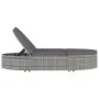 Tumbona para 2 personas con cojines ratán sintético gris de vidaXL, Camas para exteriores - Ref: Foro24-48127, Precio: 426,16...