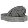 Tumbona para 2 personas con cojines ratán sintético gris de vidaXL, Camas para exteriores - Ref: Foro24-48127, Precio: 426,16...