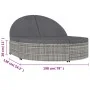 Tumbona para 2 personas con cojines ratán sintético gris de vidaXL, Camas para exteriores - Ref: Foro24-48127, Precio: 426,16...