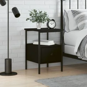 Mesita de noche madera de ingeniería negro 34x36x50 cm de vidaXL, Mesitas de noche - Ref: Foro24-826043, Precio: 42,05 €, Des...