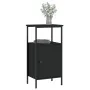 Mesita de noche madera de ingeniería negra 41x31x80 cm de vidaXL, Mesitas de noche - Ref: Foro24-825923, Precio: 46,94 €, Des...