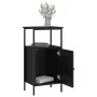 Mesita de noche madera de ingeniería negra 41x31x80 cm de vidaXL, Mesitas de noche - Ref: Foro24-825923, Precio: 46,94 €, Des...