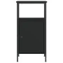Mesita de noche madera de ingeniería negra 41x31x80 cm de vidaXL, Mesitas de noche - Ref: Foro24-825923, Precio: 46,94 €, Des...