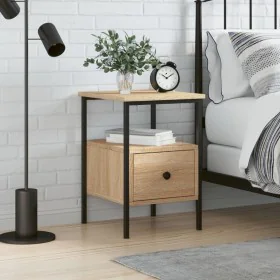 Mesita de noche madera de ingeniería roble Sonoma 34x36x50 cm de vidaXL, Mesitas de noche - Ref: Foro24-826045, Precio: 45,50...