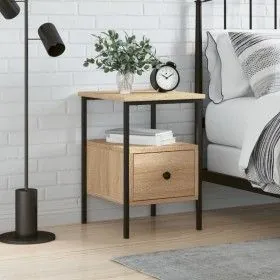 Nachttisch aus Sonoma-Eichenholzwerkstoff, 34 x 36 x 50 cm von vidaXL, Nachttische - Ref: Foro24-826045, Preis: 45,50 €, Raba...