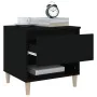Mesita de noche madera contrachapada negro 50x46x50 cm de vidaXL, Mesitas de noche - Ref: Foro24-819534, Precio: 44,24 €, Des...