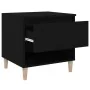 Mesita de noche madera contrachapada negro 50x46x50 cm de vidaXL, Mesitas de noche - Ref: Foro24-819534, Precio: 44,24 €, Des...