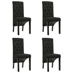 Sillas de comedor 4 unidades de tela negra de vidaXL, Sillas de comedor - Ref: Foro24-276975, Precio: 352,22 €, Descuento: %