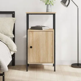 Mesita de noche madera de ingeniería roble Sonoma 41x31x80 cm de vidaXL, Mesitas de noche - Ref: Foro24-825925, Precio: 47,87...