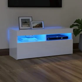 TV cabinet with bright white LED lights 90x35x40 cm by vidaXL, TV Furniture - Ref: Foro24-804388, Price: 74,03 €, Discount: %