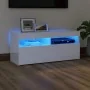 Mueble de TV con luces LED blanco brillante 90x35x40 cm de vidaXL, Muebles TV - Ref: Foro24-804388, Precio: 74,03 €, Descuent...